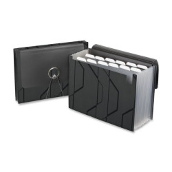 Esselte Ess-02327 Sliding Cover Expanding File - Black -ess02327-