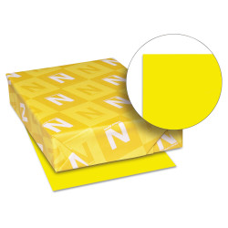 Neenah Paper Astrobrights Colored Card Stock 65 lb. 8-1/2 x 11 Solar Yellow 250