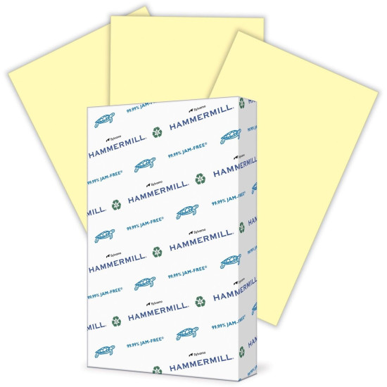 Hammermill Multipurpose Paper 20lb. 8-1/2"x14" Canary 103358