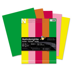 Neenah Paper Astrobrights Colored Paper 24lb 8-1/2 x 11 Assortment 500