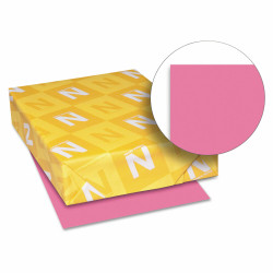 Neenah Paper Astrobrights Colored Card Stock 65 lb. 8-1/2 x 11 Plasma Pink 250