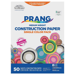 Prang 12" x 18" Construction Paper Holiday Red 50 Sheets/Pack (P9907-0001)