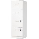 16" W 4 Drawers Wood File Cabinet White Storage Shelf Home Office Filing Cabinet