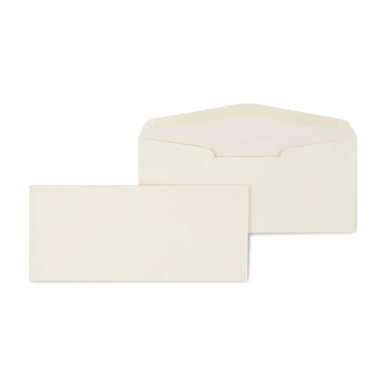 tions #10 Premium Diag-Seam Gummed Envelopes 4-1/8" x 9-1/2" Ivory